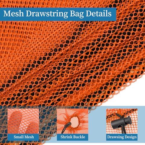 6 Pack Mesh Drawstring Bags - Image 3