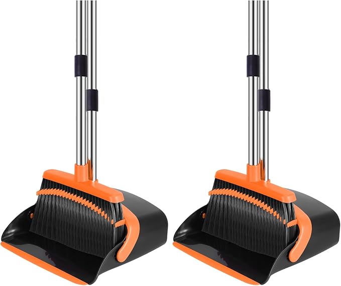 NACENA Broom and Dustpan Set, 52-in Long Adjustable Handle Broom Dustpan Combo by nacena