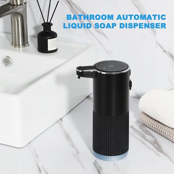 RYTOXILO Automatic Soap Dispenser, 1 Pack Black Touchless Liquid Soap Dispenser - Image 8