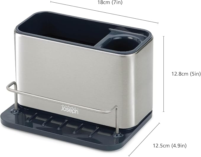 Joseph Joseph Surface Stainless Steel Caddy Sink Area Organizer and Sponge - Image 2