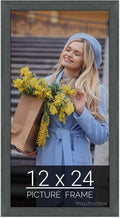 wallsthatspeak 12x24 Slate Gray Picture Frame for Puzzles Posters Photos or Artwork