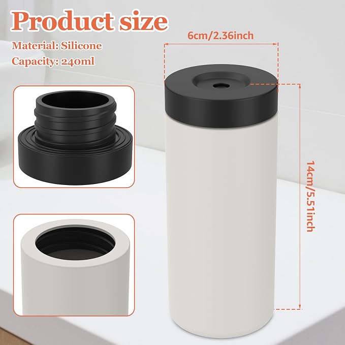 Silicone Dish Soap Dispenser, Reusable Dish Soap Bottle, Refillable Dish Soap - Image 2