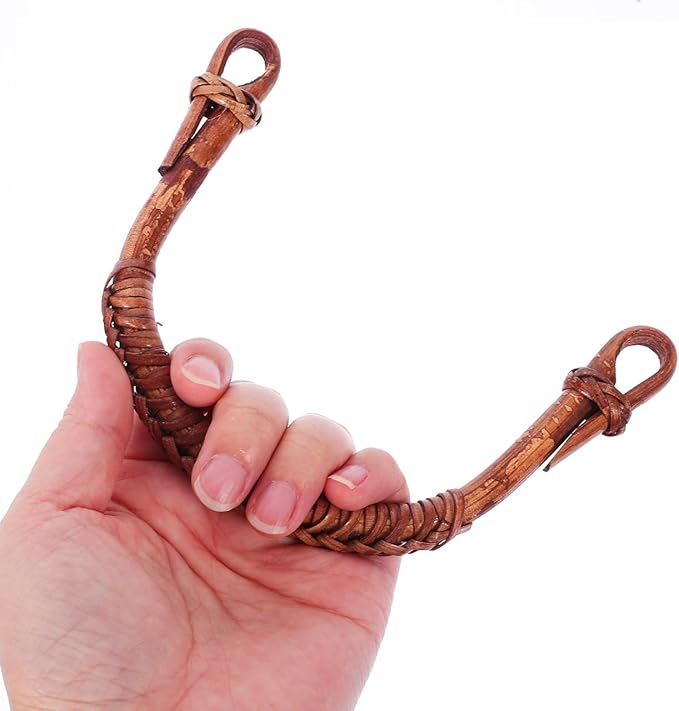 Amosfun U-Shape Rattan Teapot Handle Replacement for Ceramic Pottery Tea Kettles 4.92X4.13In Span Grip for Japanese Stovetop Teapots Easy Install