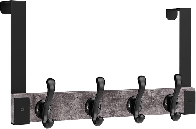 Over The Door Hooks Heavy Duty, Wood Over The Door Towel Rack by Homode