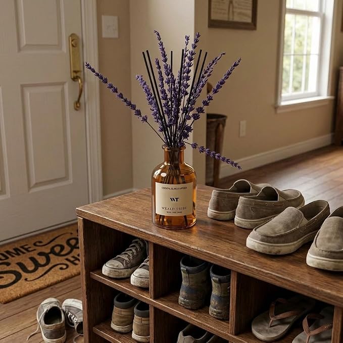 Reed Diffuser Set for Bathroom Air Fresheners Decor | Pure Lavender Scent Oil - Image 5