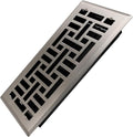 4x10 Inches Heavy Duty Walkable Floor Register Easy Adjust Air Supply Lever Floor Vents - Seattle Design - Vent Cover for Home Floor - Satin Nickel