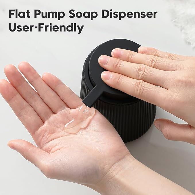 YAUKPH Striped Liquid Hand Soap Dispenser Black | - Image 4