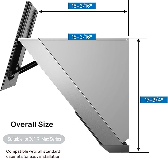 ROBAM Under Cabinet or Wall Mount Kitchen Range Hood 36" R-Max3 Black, 1400CFM Auto-Adjust Speed Control with LED Lights Vent Hood, Fingerprint Resistance and R-Link Tech