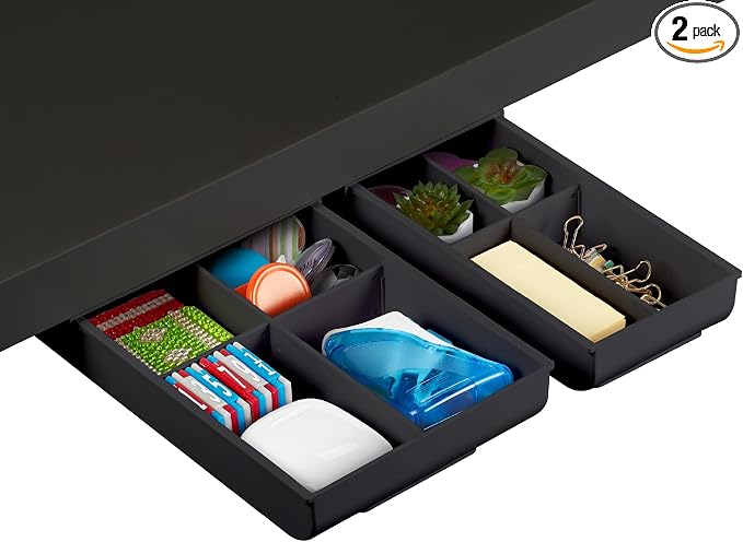 Bostitch Konnect Under Desk Drawer, Self-Adhesive Slide Out Storage Organizer by BostitchOfficeProducts