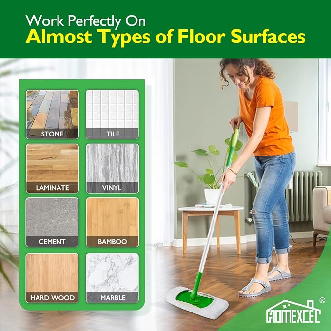 HOMEXCEL Reusable Microfiber Mop Pads Compatible - Image 4
