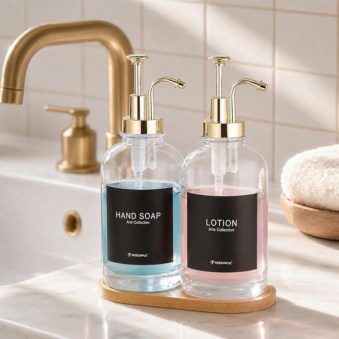 Glass Soap Dispenser Set 2 - Image 4