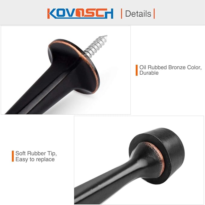 2 Pack Solid Rigid Door Stops - Image 4