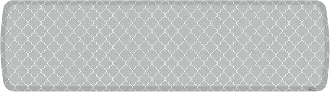 GelPro Elite Premier Anti-Fatigue Kitchen Comfort Floor Mat, 20x72, Trellis Grey Haze Stain Resistant Surface with Therapeutic Gel and Energy-Return Foam for Health & Wellness