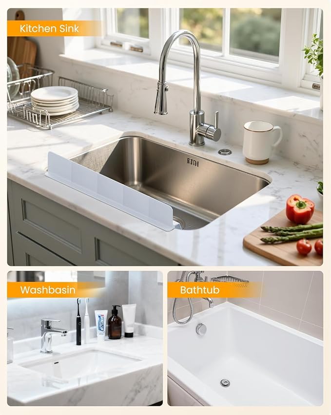 Sink Splash Guard 18" 23" 30" Silicone Water Guard - Image 6