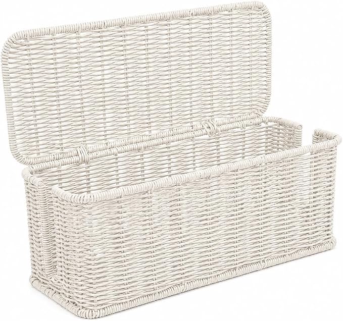 Cable Management Box, Handmade Rattan Cord Organizer by Cantalop