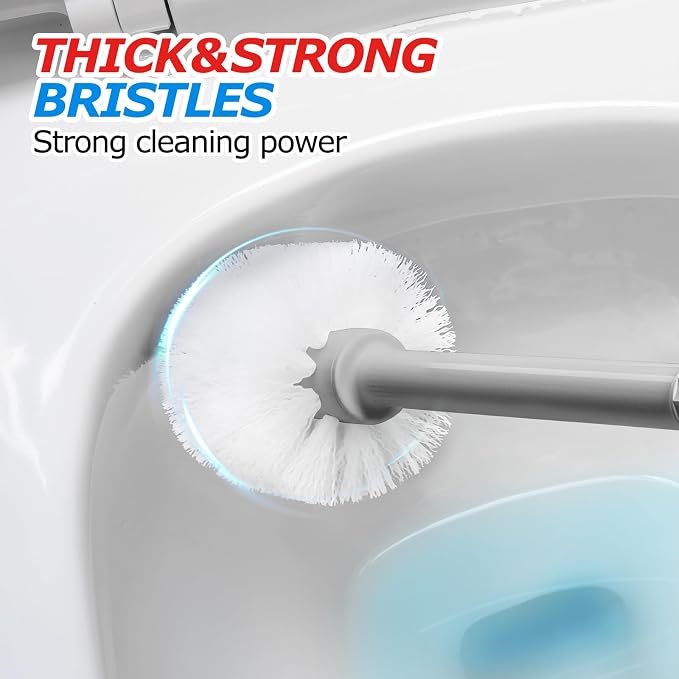 FORASTO 2 in 1 Toilet Plunger and Brush Set, Extended Handle Plunger, Toilet - Image 5
