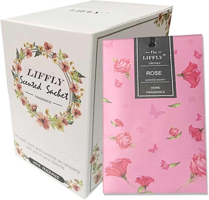 14 Packs Rose Scented Sachets Bags by LIFFLY