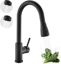 Kitchen Faucet with Pull Down sparyer, Leak Proof, Matte Black | 304 Stainless by KICIMPRO