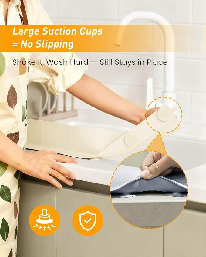 Kitchen Sink Splash Guard 18" Silicone Water Guard - Image 3