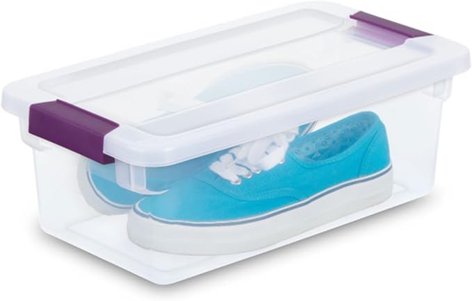 Sterilite 6 Qt ClearView Latch Storage Box Stackable Bin - Image 9