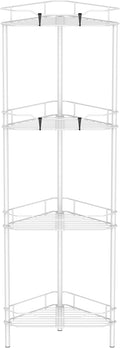 HuggieGems Metal Floor Standing Corner Shower Caddy, 4 Tier by HuggieGems