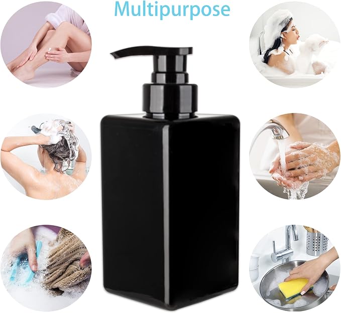 15 oz Hand Soap Dispenser, Plastic Pump Bottles, Refillable Empty Lotion - Image 7