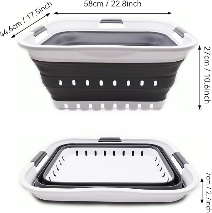 SAMMART 42L Collapsible Plastic Laundry Basket - Image 5