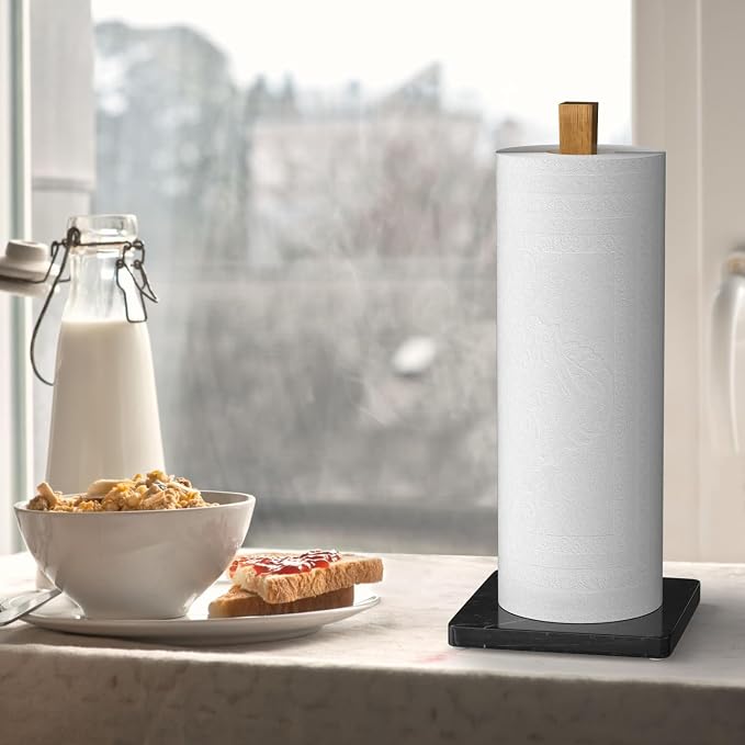 Buruis Acacia Wood Paper Towel Holder - Image 9