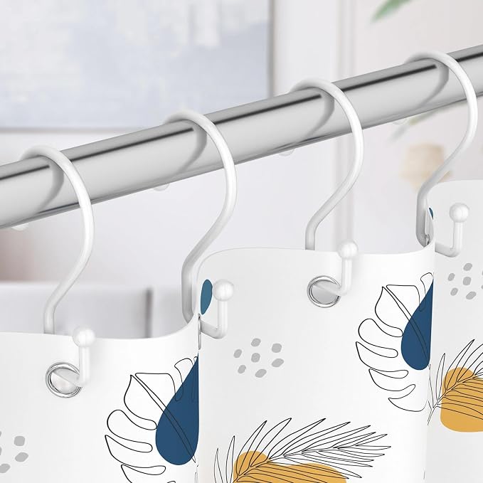 Goowin Metal Shower Curtain Hooks Rings, S Shape Metal Shower Curtain Rings - Image 2