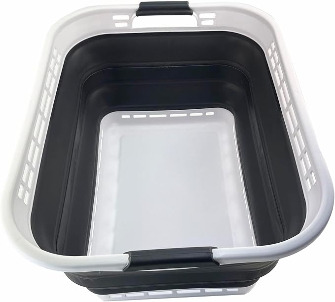 SAMMART 42L Collapsible Plastic Laundry Basket by SAMMART