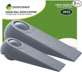 Door Stoppers for Bottom of Door, 2-Combo Pack Grey and Grey | Magic Ball Door by COVERCORNER