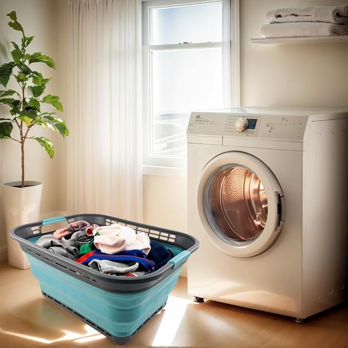 SAMMART 42L Collapsible Plastic Laundry Basket - Image 3