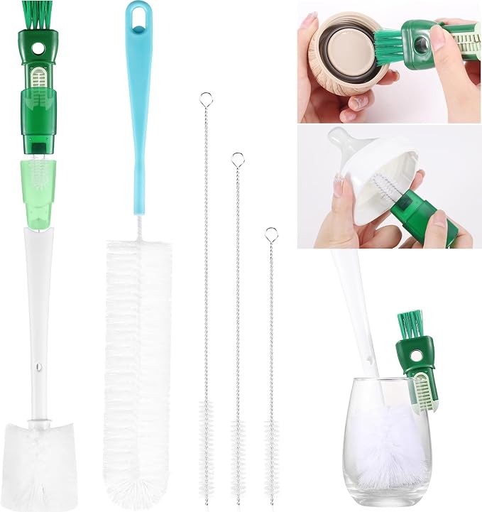 OUTXE 5 Pack Bottle Brush Cleaning Set, 5-in-1 Cup Cleaner Brush | - Image 8