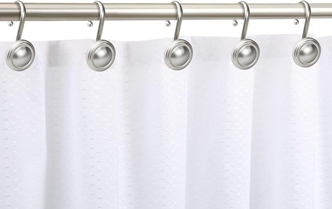 CHICTIE Nickel Shower Curtain Hooks Rings, Decorative Silver Shower Hook - Image 4