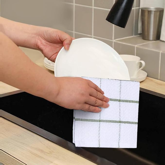 AMOUR INFINI Cotton Kitchen Dish Cloths Set of 8 – Highly Absorbent, Super Soft - Image 5