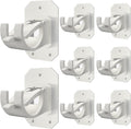 8PCS Upgraded Curtain Rods No Drilling, No Drill Curtain Rod Bracket Self by Codoule