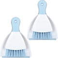 Dust pan Broom Brush Dustpan Small Broom and Dustpan Set（Light Blue by Householdcleaningutensils