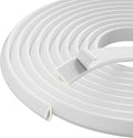 V Shape Thin Foam Weather Stripping Door Frame Seal Strip 33FT White, Draft Stopper, Insulation Winter, Weatherstripping, Gap Sealing, Soundproofing, Self-Adhesive Used for Exterior Front Door Side