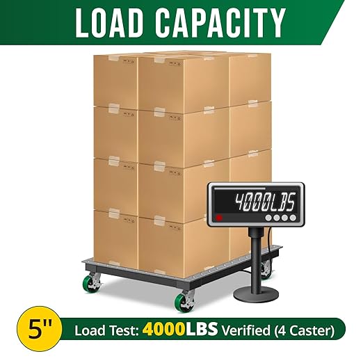 5"Caster Wheels, Heavy Duty Caster with Strong Load-Bearing, Polyurethane Wheel on Steel Hub, Supports 1000 lbs Each(1 Pack Brake)