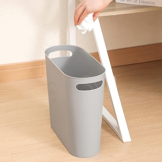 rejomiik Small Bathroom Trash Can, 3.5 Gallon Slim Garbage Can, Office and - Image 8