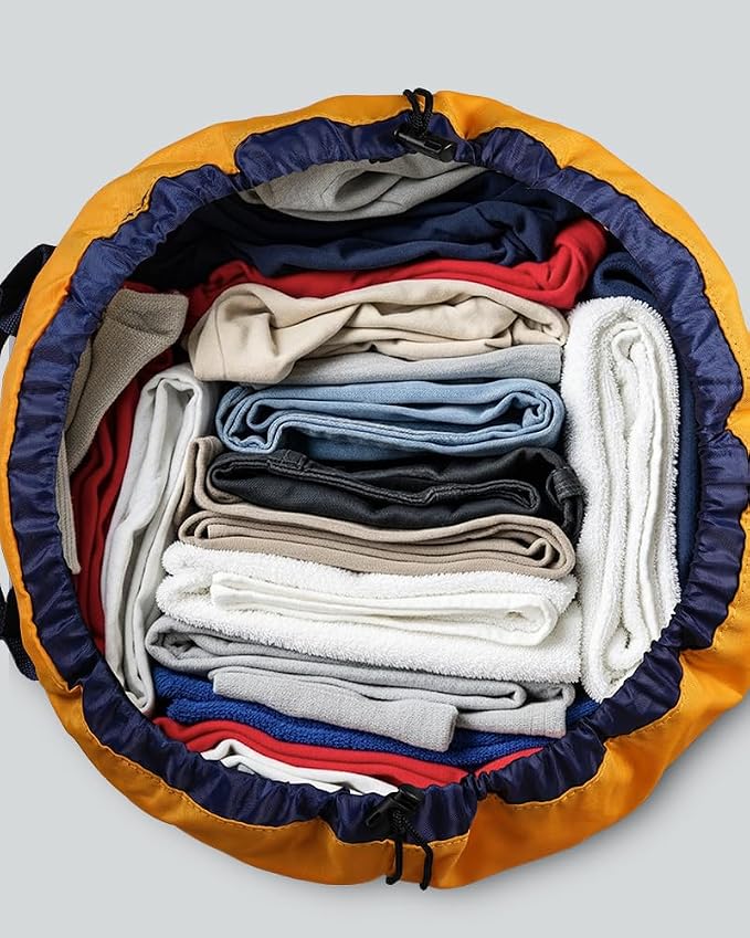 Laundry Bag with Shoulder Straps and Mesh Pocket Laundry Backpack Large - Image 5
