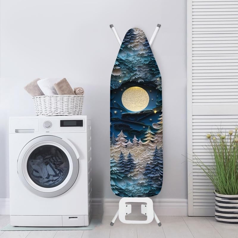Origami Moon Pine Tree Ironing Board Cover Paper Carving Starry Night Home Iron - Image 4