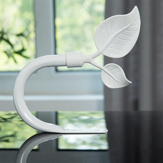 HIKMLK Leaf Shaped Curtain Tieback Holdbacks 2pcs, Handmade Metal Curtain Side - Image 4