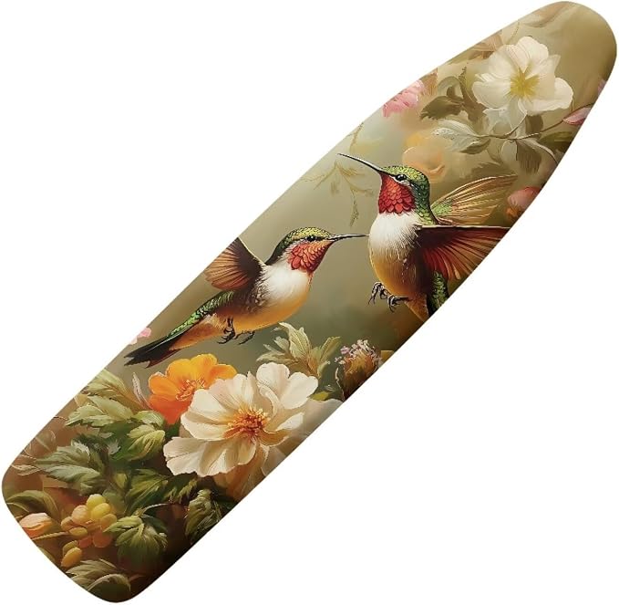 Hummingbird Floral Ironing Board Cover Heat Resistance and Resist Scorching by Hinthetall