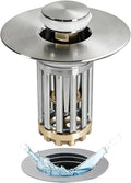 Anlige 3 in 1 Pop Up Bathroom Sink Stopper, Bathroom Sink Drain Strainer by Anlige
