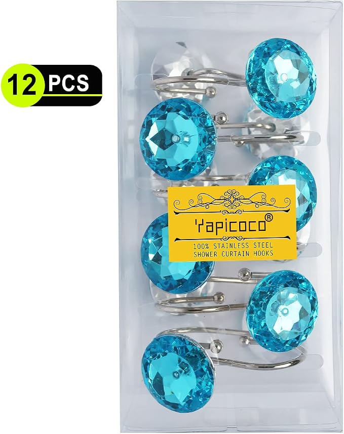 12PCS Stainless Steel Shower Curtain Hooks Rings - Image 9