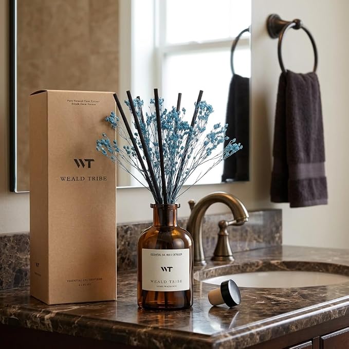 Flower Reed Diffuser Set Cashmere Vanilla Scent - Image 5