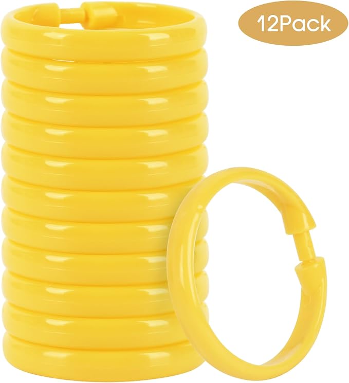 Yellow Shower Curtain Hooks - Image 7