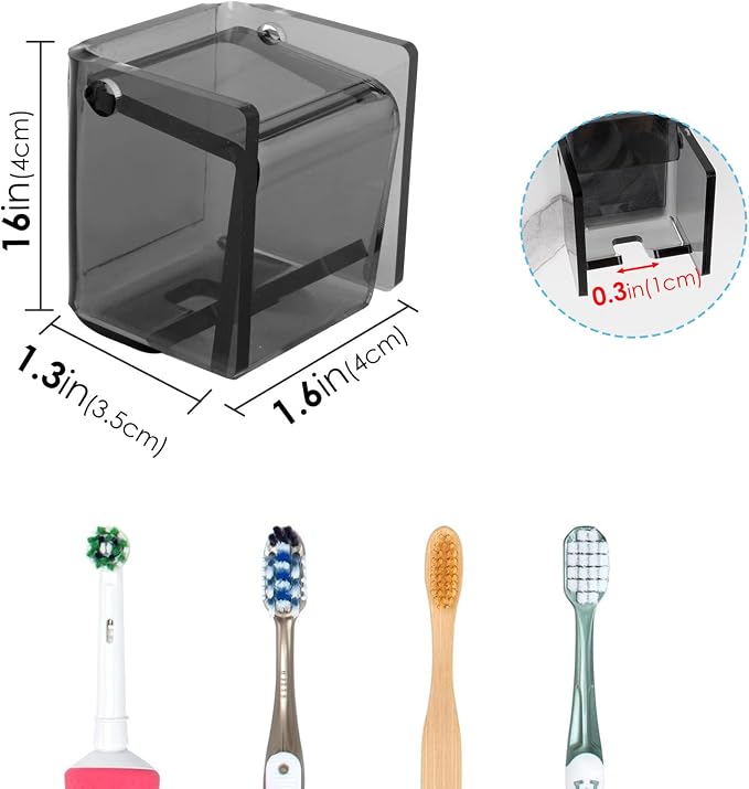 2 PCS Toothbrush Holder Wall Mounted - Image 2