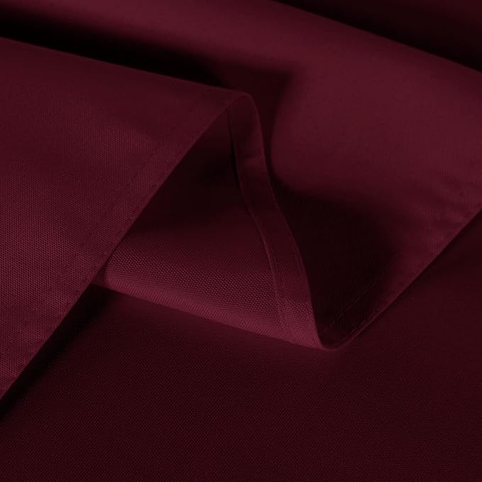sancua 2 Pack Round Tablecloth 60 Inch Burgundy, Stain and Wrinkle Resistant Table Cloth - Washable Polyester Table Cover for Dining Tables, Buffet Parties and Camping